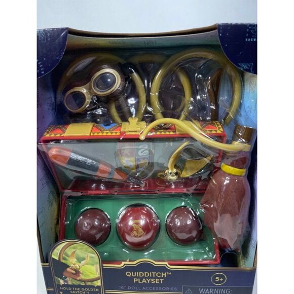 Harry Potter Quidditch Sports Accessories With Golden Snitch Set For 18" Dolls - Picture 8 of 11